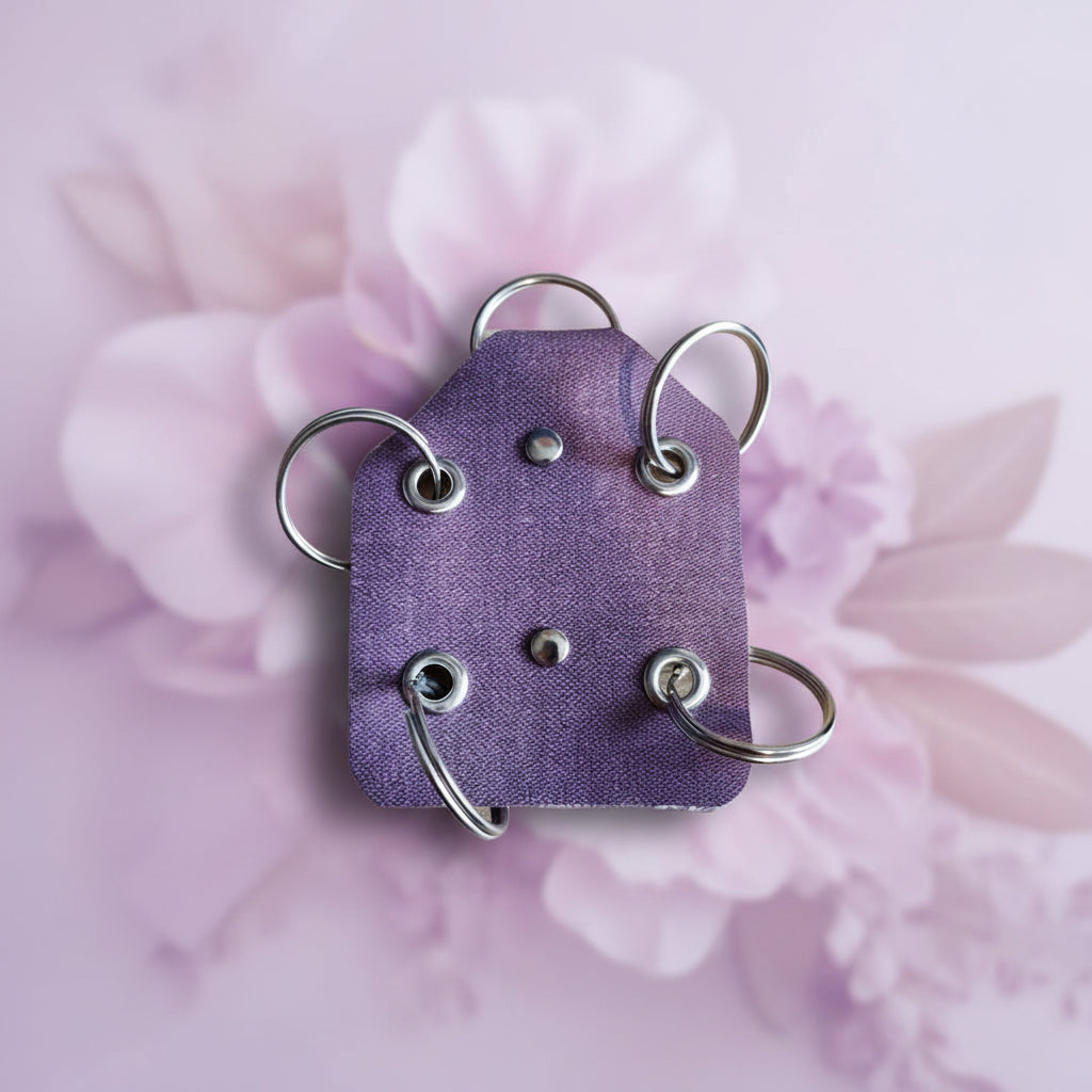 Purple faux leather key spider