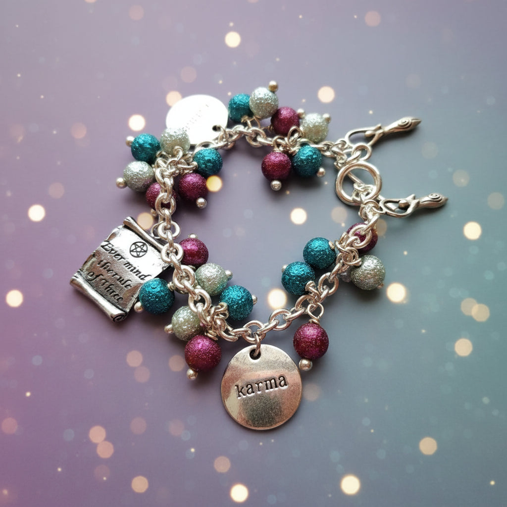 Karma charm bracelet