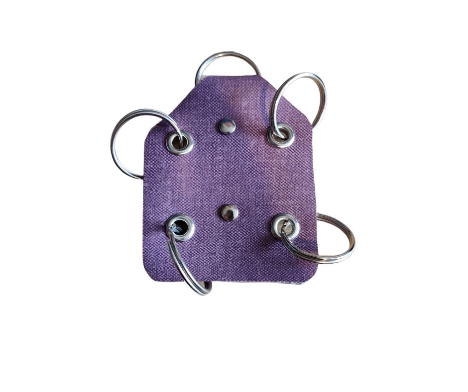 Purple Faux leather spider keyring