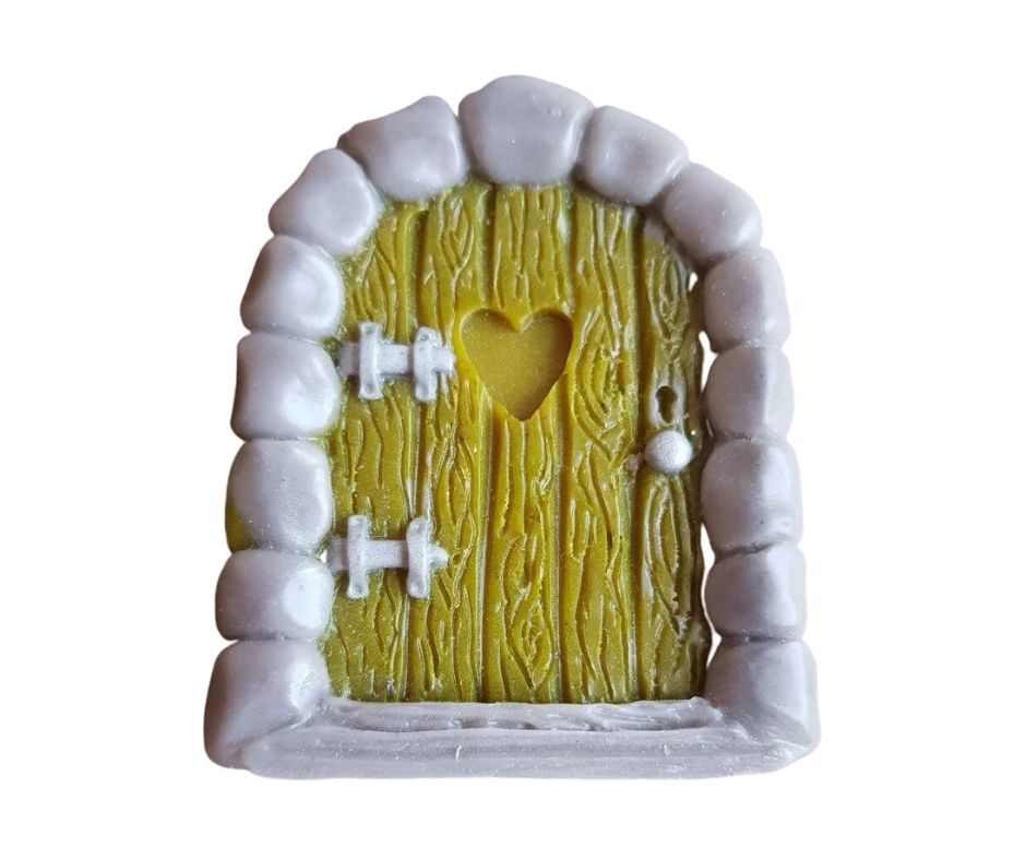 Green resin fairy door